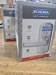 Schlage Keypad Lever Plymouth Elan Satin Chrome FE595CSVPLY626ELA Deadbolt New. Fixed Price $75.00.