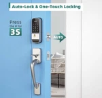 Keyless Entry Door Lock, Uyf Deadbolt With Touchscreen Keypads, Front. Fixed Price $79.99.