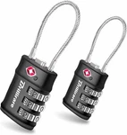 2 Pack Tsa Approved Luggage Locks, Combination Travel Small, Silver, Black. Fixed Price $11.90.