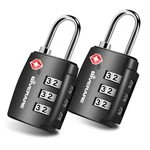 2 Pack Tsa Approved Travel Luggage Locks, Combination Alloy Body, Metal Key. Fixed Price $14.50.