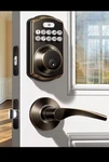 New Veise KS01B Rubbed Bronze Entry Door Lever Handles & Deadbolt. Fixed Price $39.00.
