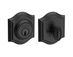 Baldwin Hardware Reserve Traditional Arch Single Cylinder Deadbolt - Satin Black. Fixed Price $54.99.