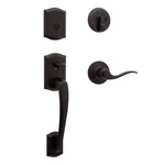 Kwikset Prescott Venetian Bronze Entry Door Handleset Tustin Lever Smartkey. Fixed Price $46.95.
