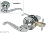 Entry Entrance Polished Chrome Keyed Lever Handle Door Locks Lh Kwikset Keyway. Fixed Price $16.99.