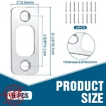 Blulu 8PK Door Strike Plates 1"X2.25" Carbon Steel Round Corner Sliver. Fixed Price $20.00.