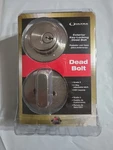 Locking Dead Bolt Ultra Security Exterior Key 283537 Round Nickel Grade New. Fixed Price $22.99.