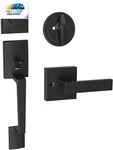 Front Door Lock Set Black Handle With Deadbolt Lever Exterior. Fixed Price $57.92.
