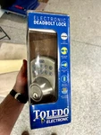 New Toledo CV180E Electronic Deadbolt Lock Keypad Remote Satin Nickel Unused. Fixed Price $35.00.