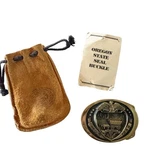 Oregon State Seal Commemorative 1859 The Union Solid Bras 1978 Belt Buckle #3767. Fixed Price $19.98.