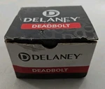 Delaney BP206S-US19 One Sided Full Bore Deadbolt Black. Fixed Price $19.99.