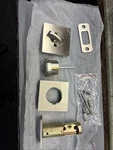 Emtek Deadbolt 8569. US15 Square Single-sided 2 3/8. Satin Nickle. Fixed Price $40.00.