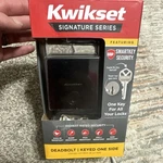 Kwikset Matte Black Square Low Profile Deadbolt Smartkey Security. Fixed Price $17.99.