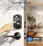 Veise Fingerprint Door Lock With 2 Lever Handles - Keyless Entry. Fixed Price $60.00.