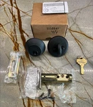 Emtek 8452 #2 Rose Single-sided Deadbolt Flat Black Backset 3/8. Fixed Price $34.95.