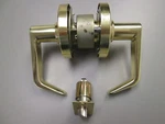 Arrow Lock L02 Privacy Set With Sierra Style Levers Polished Brass. Fixed Price $35.00.