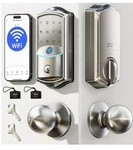 Veise VE027-K Built-in Wifi Smart Lock With Knob, Fingerprint Keyless Entry.... Fixed Price $50.00.
