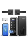 Philips Wifi Fingerprint Smart Door Lock W/ Handle & Bridge Matte Black. New. Fixed Price $145.99.