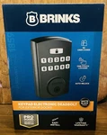 Brinks Keypad Electronic Exterior Deadbolt Matte Black Pro Guard 4390-122 New. Fixed Price $49.96.