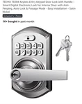 Teeho TE004 Satin Nickel Keypad Touchscreen Door Lock Smart Handle New. Fixed Price $55.00.