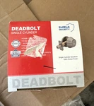 Shield Security Deadbolt Single Cylinder Lockset Satin Nickle - Keyed. Fixed Price $10.00.