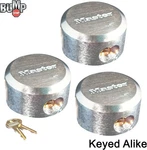 Master Hidden Shackle Padlocks (3) Keyed Alike W/ Bumpstop 6271NKA-3. Fixed Price $96.07.