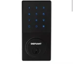 Defiant Slim Matte Black Electronic Touchpad Deadbolt. Fixed Price $40.50.