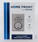 Home Front By Schlage Backlit Electronic Keypad Deadbolt - Satin Nickel. Fixed Price $62.99.