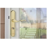 Universal Serenade Mortise Lever Lock Set, Polished Brass. Fixed Price $128.39.