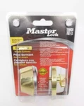 Master Lock DSO0603 Single Cylinder Deadbolt, Bright Polished Brass. Fixed Price $9.99.