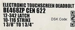 New Schlage Electronic Touchscreen Deadbolt BE468ZP Cen 622 Free Shipping Black. Fixed Price $275.39.