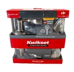 Kwikset Tustin Keyed Entry Lever Door Handle & Deadbolt Satin Nickel 99910-040. Fixed Price $59.99.