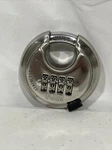Fjm SX790 Combination Disc Padlock Stainless Steel 4 Number Resettable No Keys. Fixed Price $9.73.