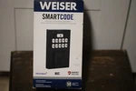 Weiser Smartcode 10 Matte Black Keyless Electronic Entry Deadbolt GED9260. Fixed Price $70.00.