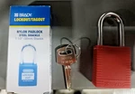 6 Brady Abus 71/40 Kd Safety Lockout Non-conductive Padlocks, 1-1/2" Shackle 18B. Fixed Price $24.99.