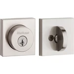 Kwikset Halifax Deadbolt Lock, Satin Nickel Square Exterior Keyed Front Entry.... Fixed Price $46.05.