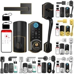 Smonet Smart Front Door Lock Set With Handle Keyless Fingerprint Keypad Deadbolt. Fixed Price $89.99.