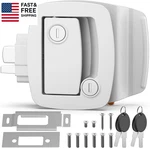 White Rv Door Lock Replacement, Upgraded 100% Metal Handle Latch With Padd. Fixed Price $34.29.