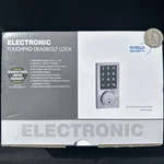 Electronic Touchpad Deadbolt Lock Satin Nickel Finish By Shield Security 131360. Fixed Price $19.99.