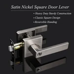 Probrico Satin Nickel Keyed Door Levers Entry Lockset Front Office DL01SNET. Fixed Price $24.00.