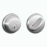Schlage Single Cylinder Grade 1 Deadbolt, B60625, Polished Chrome, New. Fixed Price $21.00.
