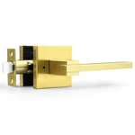 Orger 2 Pack Gold Privacy Door Handles Square Keyless Lever, Interior. Fixed Price $82.42.