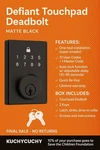 Defiant Square Single Cylinder Deadbolt Matte Black 1009 632 198. Fixed Price $18.99.
