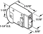 Prime-line 131973 Steel Patio Door Roller Assembly 1-1/4 Dia. X 2-5/16 In.. Fixed Price $11.30.