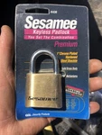 Brand New Ccl Sesamee Resettable Keyless Padlock Combo K436 Heavy Duty Brass. Fixed Price $22.00.