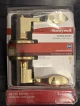 Scroll Lever Combo Door Lock Polished Brass Honeywell 8108005. Fixed Price $30.00.