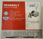 Shield Security - Satin Chrome Finish Single Cylinder Deadbolt Grade 3. Fixed Price $16.00.