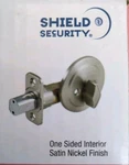 Shield Security Deadbolt 913789 One Sided Interior Satin Nickel G-3 Reversible. Fixed Price $13.98.