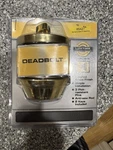 Defiant Single Cylinder Polished Brass Deadbolt. Fixed Price $19.99.