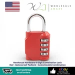 Newhouse Hardware 4-DIGIT Combination Red Waterproof Padlock Customizable. Fixed Price $22.99.