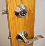 Schlage Millstreet Lever Single Cylinder Deadbolt Satin Nickel VC60VMST619 #97A. Fixed Price $19.99.